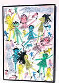 ‘They All Showed Up’ Fantasy Character Painting in wax pastel and ink by Charlotte Ortegon Rees