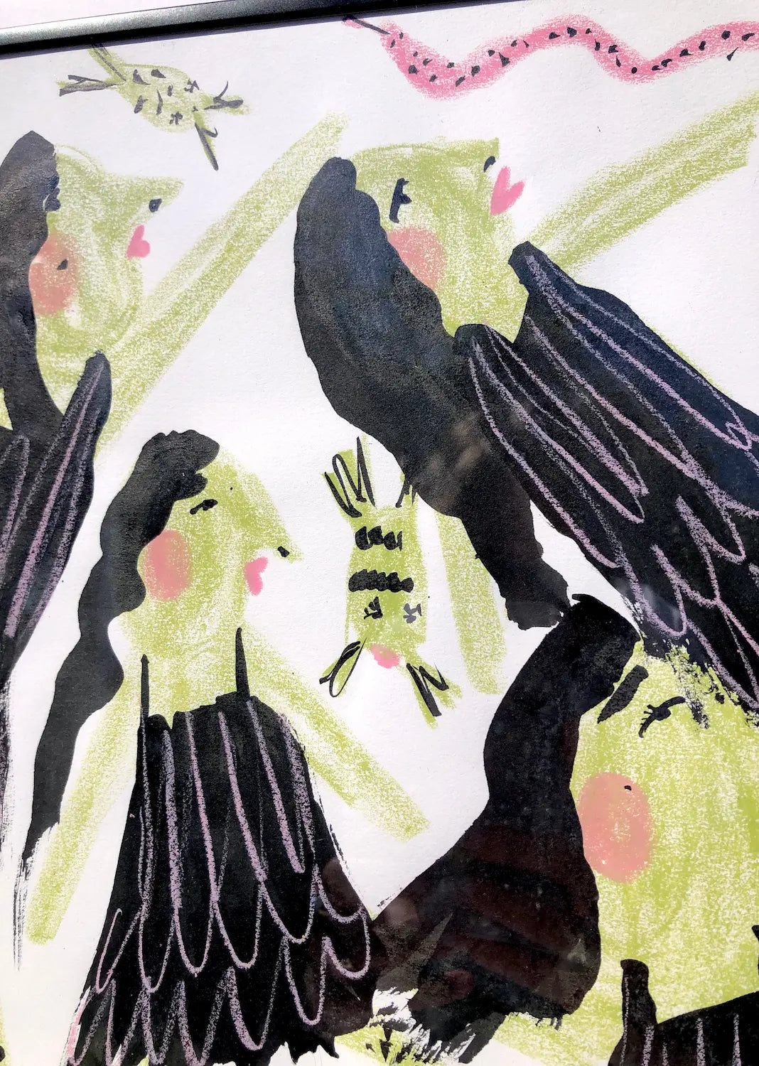 ‘Little Black Dress’ Witches Drawing by Charlotte Ortegon Rees