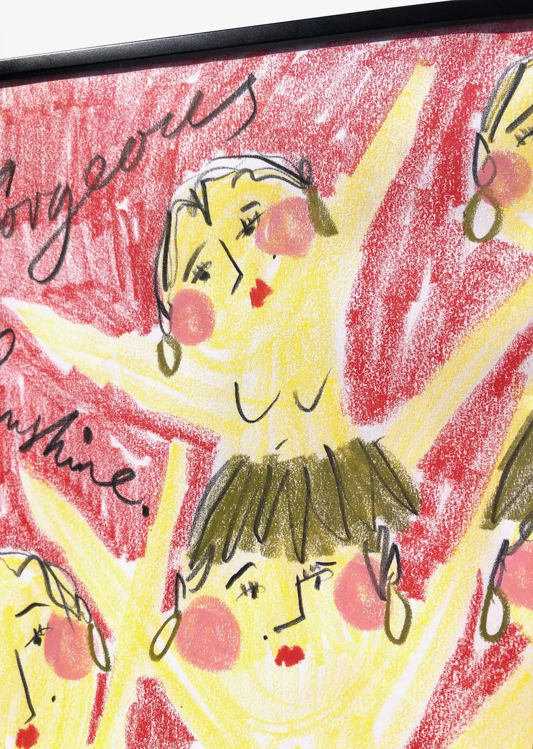 'You Are Gorgeous’ pastel and ink by Charlotte Ortegon Rees