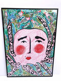 ‘Playing with fishes’ Pink Octopus Painting by Charlotte Ortegon Rees