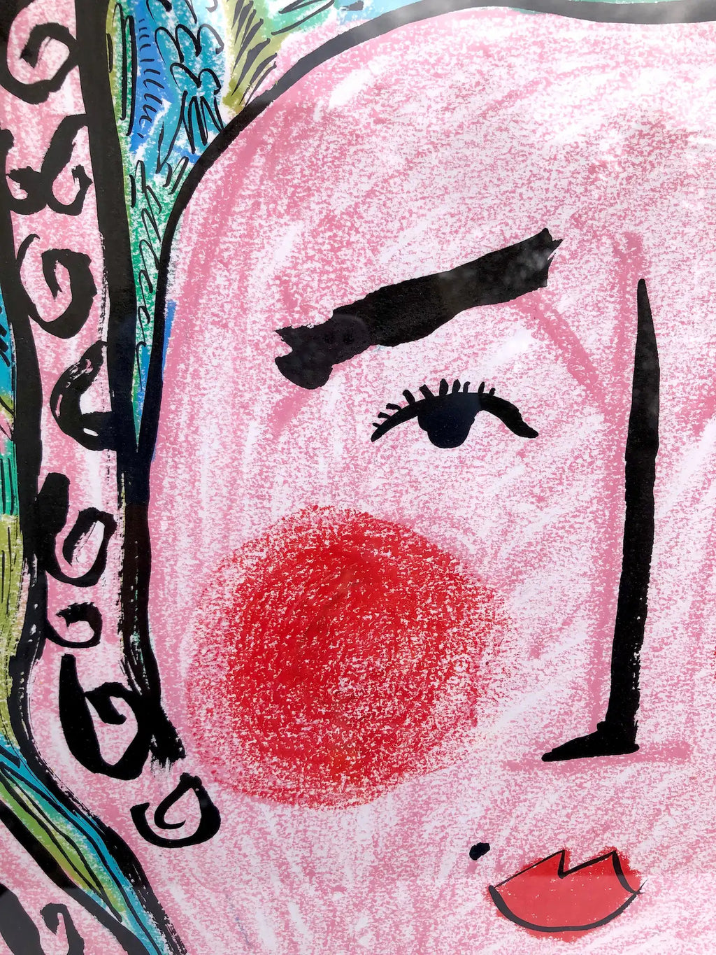 ‘Playing with fishes’ Pink Octopus Painting by Charlotte Ortegon Rees