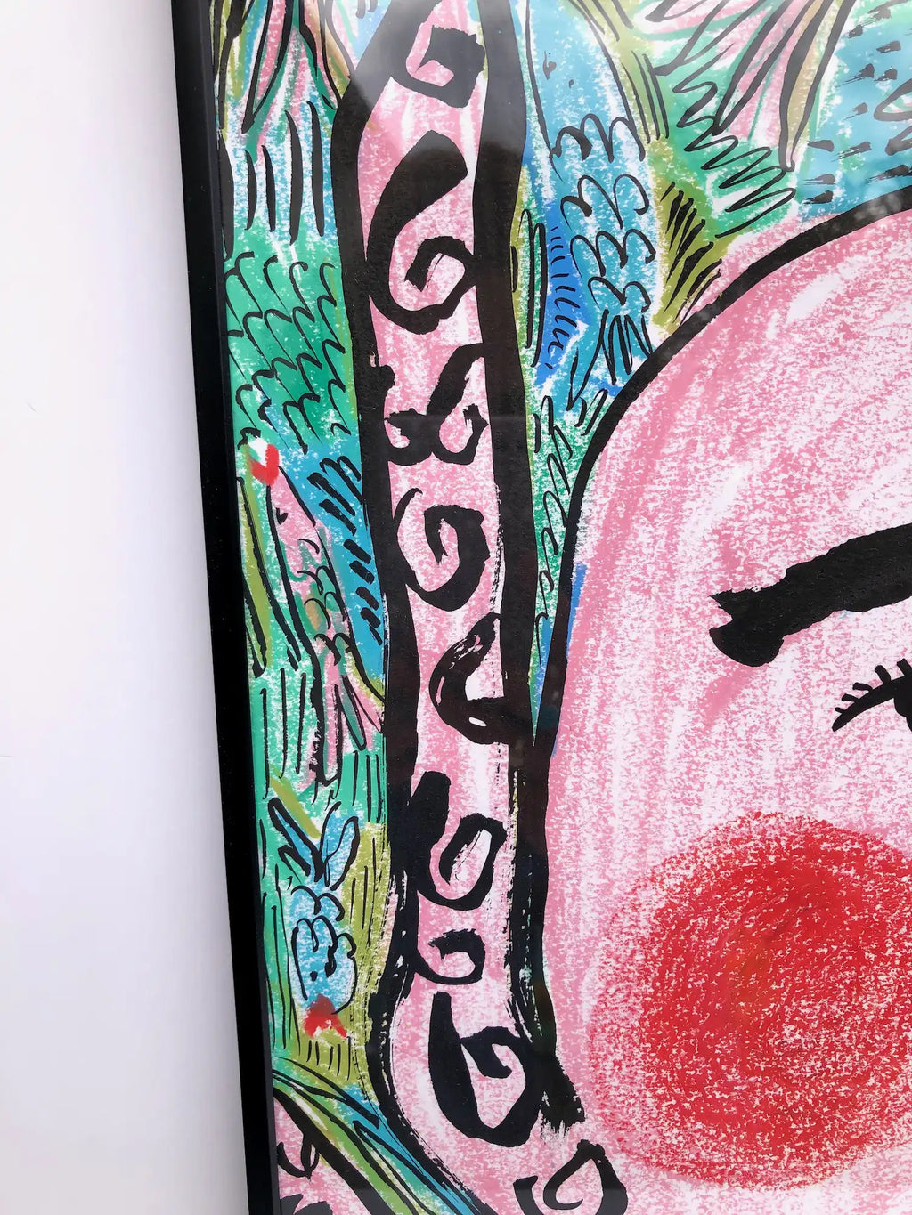 ‘Playing with fishes’ Pink Octopus Painting by Charlotte Ortegon Rees