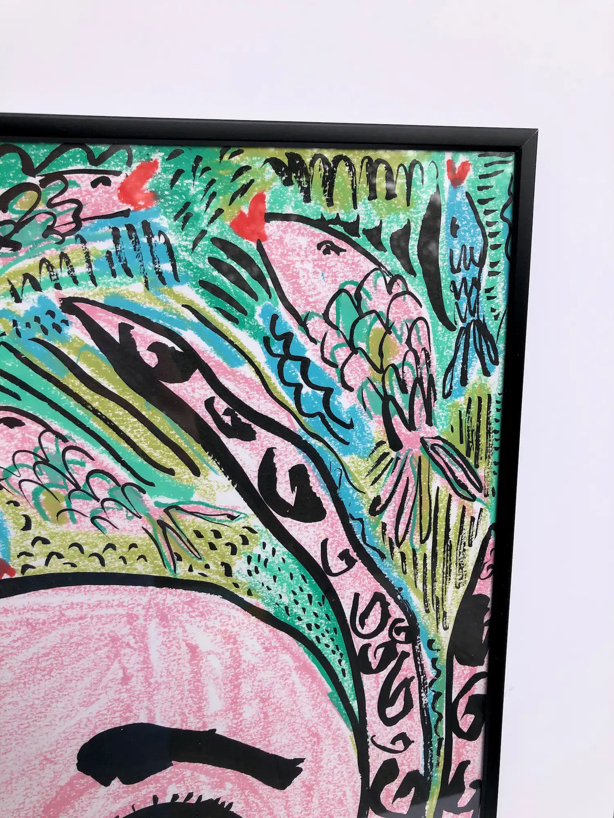 ‘Playing with fishes’ Pink Octopus Painting by Charlotte Ortegon Rees